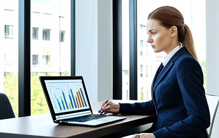 **
A professional Polish businesswoman, in a modest business suit, analyzing sales data on a laptop in a bright, modern office. Charts and graphs are visible on the screen. Fully clothed, appropriate attire, safe for work, perfect anatomy, natural proportions, professional, high quality.
**