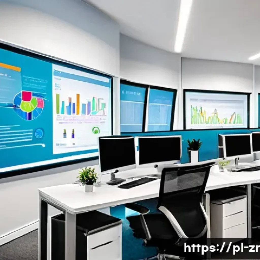 마켓플레이스 구축 비용 예측과 관리 - A modern, sleek office environment showing a diverse Polish IT team collaborating on marketplace dev...