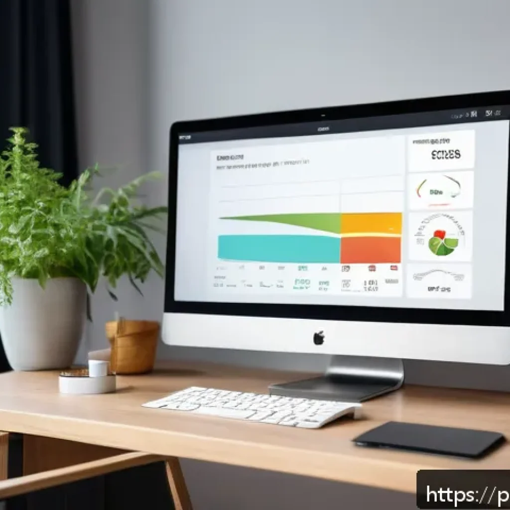 마켓플레이스의 성과 측정을 위한 분석 기법 - A modern e-commerce marketplace dashboard displayed on a sleek computer screen in a bright office en...