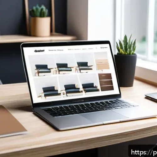 Home 33 마켓플레이스에서의 브랜드 가치 제고 전략 - A modern and professional e-commerce marketplace seller workspace featuring a clean desk with a high...