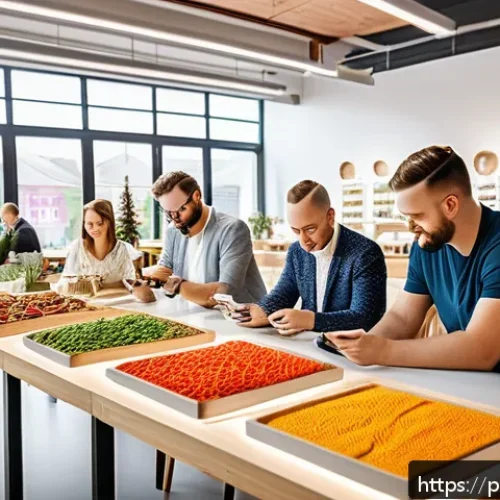 Home 31 비즈니스 성장과 마켓플레이스의 관계 - A vibrant, modern digital marketplace scene showing diverse Polish small business owners in a bright...