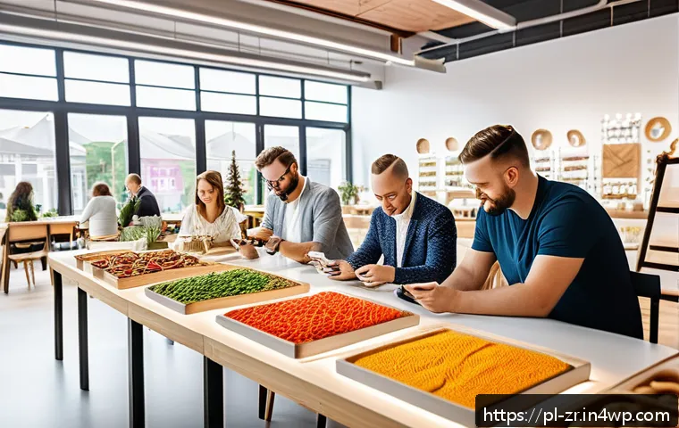 비즈니스 성장과 마켓플레이스의 관계 - A vibrant, modern digital marketplace scene showing diverse Polish small business owners in a bright...