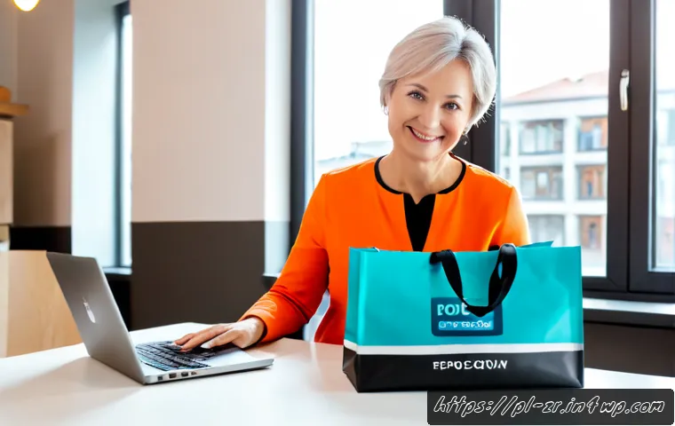 Home 17 마켓플레이스에서의 재구매율 증가 전략 - Photorealistic Polish online marketplace repeat-purchase concept, friendly middle-aged woman in a br...